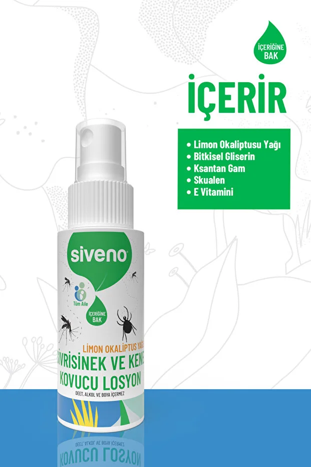 Sivrisinek ve Kene Kovucu Sprey Losyon Bitkisel Tüm Vücut İçin Seyahat Tatil Boy 50 ml Sivrisinek ve Kene Kovucu Sprey Losyon Bitkisel Tüm Vücut İçin Seyahat Tatil Boy 50 ml